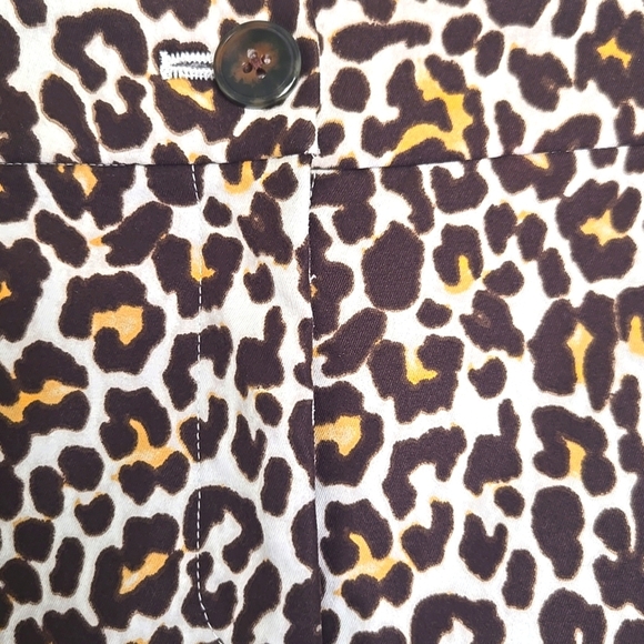 J.Crew Snow Leopard Print Slim Ankle Pants 0 High Rise Preppy Animal Trousers - Picture 5 of 16